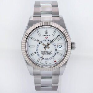 New Rolex Sky Dweller White Gold Men's Watch With Tag and Box